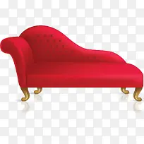 精美红色贵妃沙发