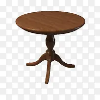 简单中式古典圆形木桌