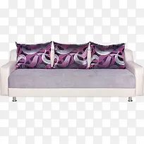 紫色靠枕沙发
