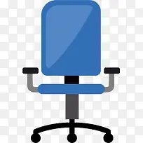 矢量蓝色扁平的椅子