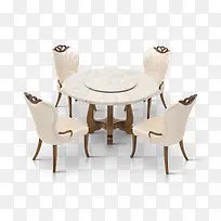 白色的桌子和椅子