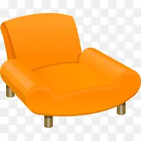 橙色单人沙发