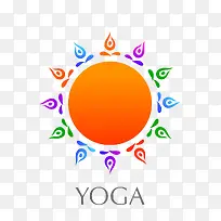 瑜伽太阳logo模型设计