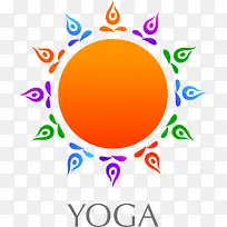 矢量瑜伽太阳logo模型设计素材