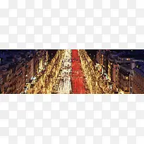 欧美建筑城市夜景banner壁纸