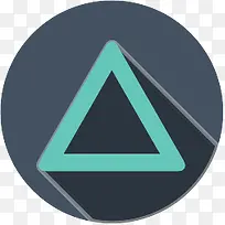三角形黑暗PlayStation-Flat-icons