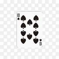黑桃扑克牌十