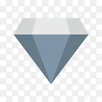 灰色扁平化几何钻石元素