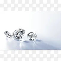 白色背景钻石珠宝广告海报