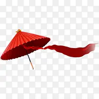 中国风红伞