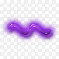 紫色卡通可爱波浪线