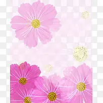 浪漫粉红色雏菊背景
