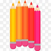 开学季多彩彩色铅笔