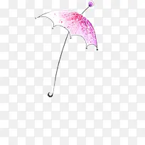 手绘粉色雨伞冬季主图