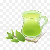 绿色清新果茶