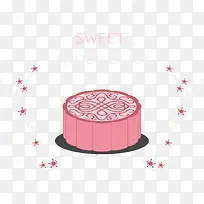 粉红色月饼的LOGO