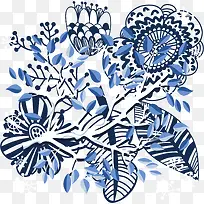时尚手绘花朵图案