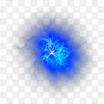 蓝光闪电耀眼光效PNG