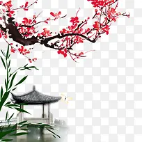 梅花小亭素材