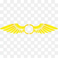 金色圆形矢量天使之翼