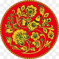 传统装饰花鸟纹样矢量图下载