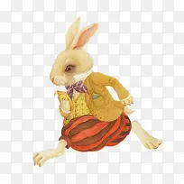 素描图片梦幻 奔跑的兔子