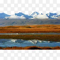 秋日新疆的曲水