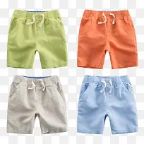 四色夏季短裤童装
