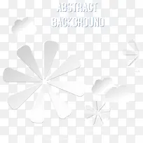 白色剪纸花朵矢量