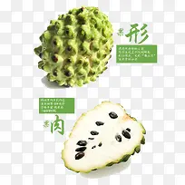 新鲜水果台湾释迦果免抠素材