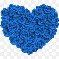 蓝色玫瑰花簇