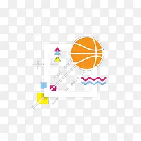 篮球抽象背景
