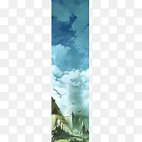 蓝色星空背景矢量图片