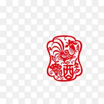 鸡剪纸素材