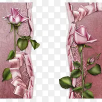 粉色玫瑰相框