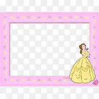 可爱公主粉色相框模板