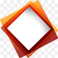 方形不规则排列橙红边框白色阴影内部