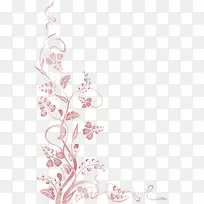 淡雅底纹水彩花卉图案