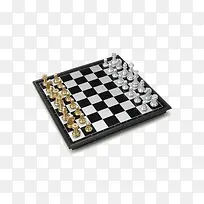 友邦国际象棋磁性折叠金银黑白