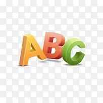 彩色英语字符ABC