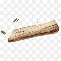 一块被砍碎的木头