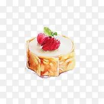 草莓手绘蛋糕图片素材