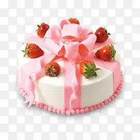 浪漫可爱手工花朵草莓蛋糕