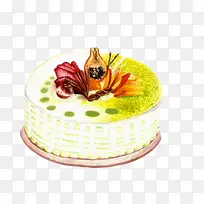 生日蛋糕手绘画素材图片