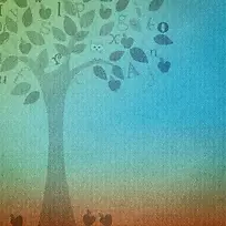 卡通树背景