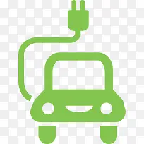 绿色扁平充电汽车