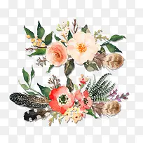 牡丹杜鹃花少女浪漫花边