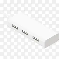 白色光缆矢量USB插口