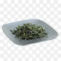盘子里的苦丁茶叶