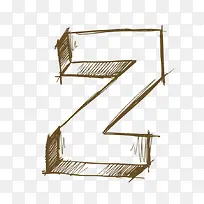 手绘字母Z